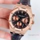 Super Clone Audemars Piguet Royal Oak Rose Gold Black Leather Strap Watch - BF Factory (3)_th.jpg